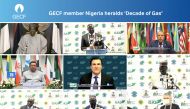 Nigeria’s President and Minister of Petroleum Resources H E Muhammadu Buhari and GECF Secretary-General Yury Sentyurin, with other officials and dignitaries participating during the blended ‘Decade of Gas’ event in Nigeria recently. 