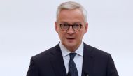FILE PHOTO: French Economy and Finance Minister Bruno Le Maire speaks during a press conference to present the details of new restrictions aimed at curbing the spread of the coronavirus disease (COVID-19), announced the day before by the president, in Par