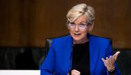 FILE PHOTO: Former Michigan Governor Jennifer Granholm testifies before the Senate Energy and Natural Resources Committee during a hearing to examine her nomination to be Secretary of Energy, on Capitol Hill in Washington, D.C., U.S., January 27, 2021. Gr