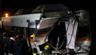 A damaged train carriage is seen at the site of the deadly train derailment at a tunnel, north of Hualien, Taiwan April 4, 2021. REUTERS/Ann Wang/File Photo