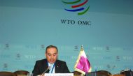 Minister of Commerce and Industry, H E Ali bin Ahmed Al Kuwari, speaking during the opening session of Qatar’s third Trade Policy Review meetings at the World Trade Organization.