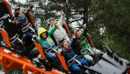 People visit Hellendoorn theme park as part of an experiment by the government to test how the tourism, hospitality and culture sectors could open up again after the coronavirus disease (COVID-19) lockdown restrictions, in Hellendoorn, Netherlands April 1