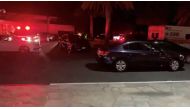 Emergency response vehicles are parked at Kahala Resort & Hotel in Honolulu, Hawaii, U.S., April 10, 2021 in this still image obtained from social media video. Corey Funai via REUTERS