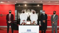 Abdulrahman Abduljaleel Al Abdulghani, AAB Chairman along with Abdulghani Abdullah Al Abdulghani, AAB Vice Chairman, and R.K. Murugan, AAB CEO with other officials in Doha recently. 