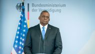 File photo: US Secretary of Defense Lloyd Austin is pictured at a news conference with his German counterpart Annegret Kramp-Karrenbauer at the Bendlerblock German Ministry of Defense in Berlin, Germany, April 13, 2021. Kay Nietfeld/Pool via Reuters/File 