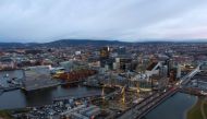 FILE PHOTO: A general view of the cityscape with the new Munch Museum, also called Lambda, to the left, in the Bjorvika neighbourhood in Oslo, Norway November 17, 2020. NTB SCANPIX/Cornelius Poppe via REUTERS