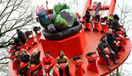 People visit Hellendoorn theme park as part of an experiment by the government to test how the tourism, hospitality and culture sectors could open up again after the coronavirus disease (COVID-19) lockdown restrictions, in Hellendoorn, Netherlands April 1