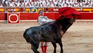 File photo: Spanish bullfighter Octavio Chacon performs a pass to a bull during the last bullfight of the San Fermin festival in Pamplona, Spain, July 14, 2019. Reuters/Susana Vera/File Photo