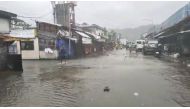 General view of a flooded market as Super Typhoon Surigae moves close to the Philippines in the province of Catbalogan, Samar, Philippines April 18, 2021