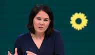 Co-leader of Germany's Green party and designated candidate for chancellor Annalena Baerbock holds a news conference in Berlin, Germany, April 19, 2021. REUTERS/Annegret Hilse/Pool
