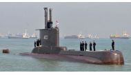 Indonesian Navy personnel are seen on the Submarine KRI Nanggala-402 as they arrive in Surabaya, East Java province, Indonesia, February 6, 2012. Picture taken February 6, 2012. M Risyal Hidayat/Antara Foto via REUTERS