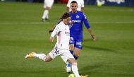 Real Madrid's Luka Modric in action REUTERS/Javier Barbancho