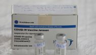 Empty vials of Johnson & Johnson's coronavirus disease (COVID-19) vaccine are seen on a table at a vaccination centre in Ronda, Spain, April 23, 2021. Reuters/Jon Nazca