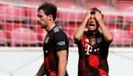 Bayern Munich's Thomas Muller reacts Pool via REUTERS/Kai Pfaffenbach