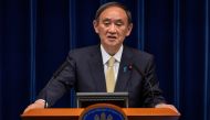Japanese Prime Minister Yoshihide Suga speaks during a press conference on Covid-19 situation in Tokyo, Japan April 23, 2021. Yuichi Yamazaki/Pool via Reuters
