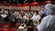 People wait to receive a vaccine for the coronavirus disease (Covid-19) at a vaccination centre in Subang Jaya, Malaysia April 26, 2021. Reuters/Lim Huey Teng
 