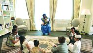 A storytelling session for children to mark Garangao in Berlin, Germany. The Arab Cultural House 'The Diwan' under the auspices of the Embassy of the State of Qatar in Berlin holds several cultural and educational events for people of Arab and Gulf origin