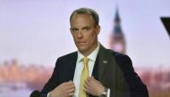 Britain's Foreign Secretary Dominic Raab attends BBC TV's The Andrew Marr Show in London, Britain, May 2, 2021. Jeff Overs/BBC/Handout via REUTERS 