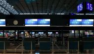 A view of the empty departure hall at the Taiwan Taoyuan International Airport in Taoyuan, Taiwan, January 7, 2021. REUTERS/Ann Wang
