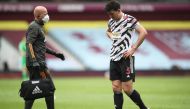 May 9, 2021 Manchester United's Harry Maguire leaves the pitch after sustaining an injury Pool via REUTERS/Nick Potts