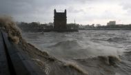 Waves caused by Cyclone Tauktae crash up on the promenade near the Gateway of India monument in Mumbai, India, May 17, 2021. REUTERS/Niharika Kulkarni
