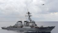 File photo: The US Navy guided-missile destroyer USS Curtis Wilbur patrols in the Philippine Sea in this August 15, 2013 file photo. Reuters/US Navy/Mass Communication Specialist 3rd Class Declan Barnes/Handout via Reuters/Files 