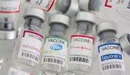Vials labelled 