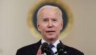 US President Joe Biden delivers remarks before a ceasefire agreed by Israel and Hamas was to go into effect. Reuters/Jonathan Ernst