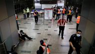 A view of the station of two metro light rail trains that collided in an underground tunnel in Kuala Lumpur, Malaysia May 25, 2021. REUTERS/Lim Huey Teng