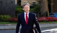 FILE PHOTO: Britain's Secretary of State for Transport Grant Shapps arrives for a cabinet meeting, the first since mid-March because of the coronavirus disease (COVID-19) pandemic, at Downing Street in London, Britain, July 21, 2020. REUTERS/Simon...MORE