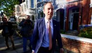 Britain's Health Secretary Matt Hancock leaves his house, in London, Britain May 27, 2021. Reuters/Toby Melville