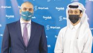Officials of SkipCash and Foodak during the event.
