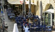 Empty seats and tables in front of a restauarant are pictured amid the coronavirus disease (COVID-19) pandemic, in Berlin, Germany May 30, 2021. REUTERS/Annegret Hilse