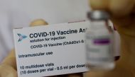 A box and a vial of AstraZeneca's COVID-19 vaccine are seen in a general practice facility, as the spread of the coronavirus disease (COVID-19) continues, in Vienna, Austria May 18, 2021. REUTERS/Leonhard Foeger/File Photo