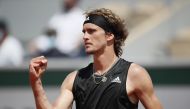 Germany's Alexander Zverev reacts during his second round match against Russia's Roman Safiullin Reuters/Gonzalo Fuentes