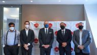 From left: Asif Rahmany, Secretary at EAQC; Lachlan McLeod, Australian Deputy Head of Mission; Ambassador of Australia to Qatar H E Jonathan Muir; Mahmoud Fahmy, President of EAQC and Tamer Naguib, Deputy President of EAQC during their visit to the newly 