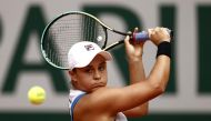 June 3, 2021 Australia's Ashleigh Barty in action during her second round match against Poland's Magda Linette REUTERS/Christian Hartmann
