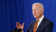 File photo: US President Joe Biden delivers remarks on the May jobs report after U.S. employers boosted hiring amid the easing coronavirus disease (COVID-19) pandemic, at the Rehoboth Beach Convention Center in Rehoboth Beach, Delaware, U.S., June 4, 2021