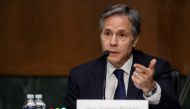 Secretary of State Antony Blinken testifies about the State Department budget before the Senate Appropriations Committee on Capitol Hill in Washington, U.S. June 8, 2021. REUTERS/Jonathan Ernst
