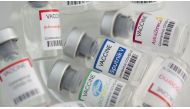 Vials labelled 
