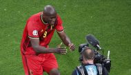 Belgium's Romelu Lukaku celebrates scoring their first goal Pool via REUTERS/Anton Vaganov