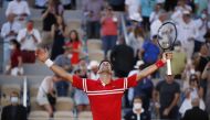Tennis - French Open - Roland Garros, Paris, France - June 13, 2021 Serbia's Novak Djokovic celebrates winning the final against Greece's Stefanos Tsitsipas REUTERS/Gonzalo Fuentes
