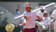 Tennis - French Open - Roland Garros, Paris, France - June 13, 2021 Greece's Stefanos Tsitsipas in action during the final against Serbia's Novak Djokovic REUTERS/Gonzalo Fuentes
