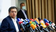 Presidential candidate Abdolnaser Hemmati speaks during a press conference in Tehran, Iran June 15, 2021. Majid Asgaripour/WANA