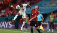 Soccer Football - Euro 2020 - Group D - Czech Republic v England - Wembley Stadium, London, Britain - June 22, 2021 England's Raheem Sterling in action with Czech Republic's Vladimir Coufal Pool via REUTERS/Carl Recine
