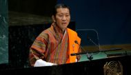 Bhutan's Prime Minister Lotay Tshering addresses the 74th session of the United Nations General Assembly at U.N. headquarters in New York City, New York, U.S., September 28, 2019. REUTERS/Brendan McDermid/File Photo