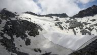 Large white geotextile sheets cover northern Italy's Presena glacier in order to delay snow melting on skiing slopes and reflect sunlight during summer months, at Passo del Tonale, near Trento, Italy, July 13, 2020. REUTERS/Flavio Lo Scalzo/File Photo/Fil