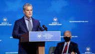 FILE PHOTO: Jeff Zients, U.S. President-elect Biden's choice to be coronavirus disease (COVID-19) czar to oversee the response to the pandemic, addresses a news conference as Biden listens at his transition headquarters in Wilmington, Delaware, U.S., Dece