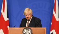 British Prime Minister Boris Johnson holds a news conference for England's COVID-19 lockdown easing announcement in London, Britain July 5, 2021. Daniel Leal-Olivas/Pool via REUTERS
