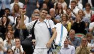 Tennis - Wimbledon - All England Lawn Tennis and Croquet Club, London, Britain - July 6, 2021 Poland's Hubert Hurkacz acknowledges the spectators as he walks off the court after winning his fourth round match against Russia's Daniil Medvedev REUTERS/Peter